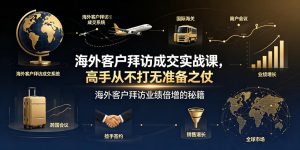 海外客户拜访成交实战课，高手从不打无准备之仗，海外客户拜访业绩倍增的秘籍-升阶有道