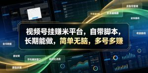 视频号挂賺米平台,自带脚本,长期能做,简单无脑,多号多賺【揭秘】-升阶有道