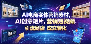 AI电商实体营销素材，AI创意短片，高效打造营销短视频，轻松引流到店，稳定提升门店客流与成交转化-升阶有道