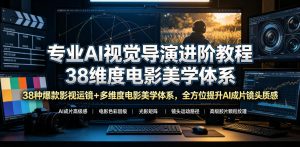 专业AI视觉导演进阶教程，38种爆款影视运镜+多维度电影美学体系，全方位提升AI成片高级感与镜头质感-升阶有道