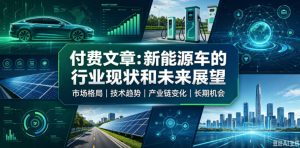 付费文章：新能原车的行业现状和未来展望-升阶有道