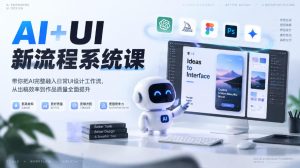 【无水印】AI+UI新流程系统课,带你把AI完整融入日常UI设计工作流,从出稿效率到作品质量全面提升(2026第4期)-升阶有道