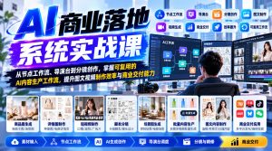 【无水印】AI商业落地系统实战课，从节点工作流、导演台到分镜创作，掌握可复用的AI内容生产工作流，提升图文视频制作效率与商业交付能力-升阶有道