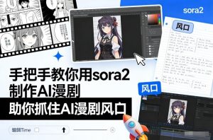 手把手教你用sora2制作AI漫剧,助你抓住AI漫剧风口-升阶有道