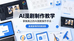 AI漫剧制作教学，带你掌握真正的AI漫剧操作手法，直接复用的实操流程-升阶有道