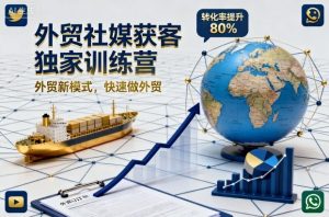 外贸社媒获客独家训练营,外贸新模式,快速做外贸(更新26年3月)-升阶有道